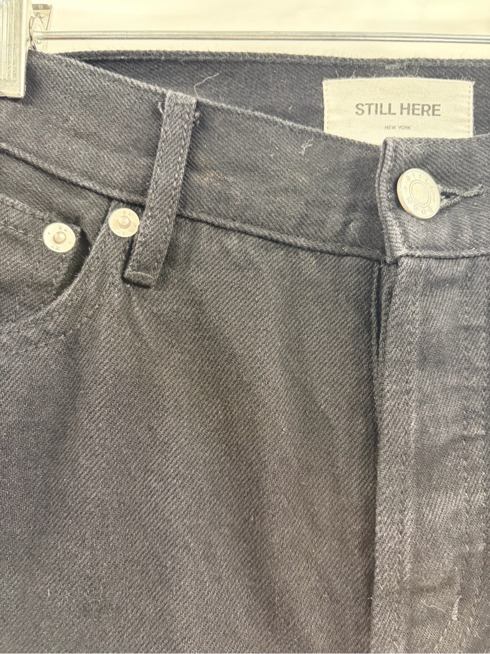 Still here New York black everyday relaxed leg mid rise denim jeans size 24 - Picture 5 of 15